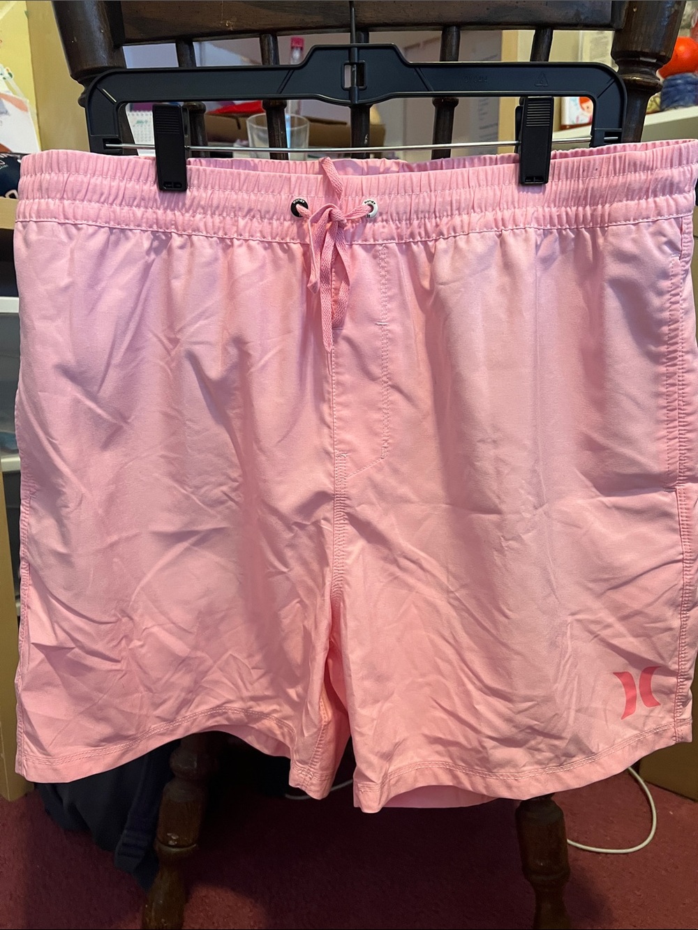 Hurley Pink Drawstring Athletic Shorts